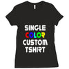single color custom t shirt Ladies Fitted T-Shirt