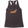dachshund flower 2 Racerback Tank