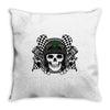 skull racer Throw Pillow