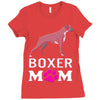 love boxer dog mom funny Ladies Fitted T-Shirt