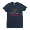 neon sign california republic flag bear Ladies Fitted T-Shirt