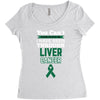 you can't scare or beat me i have been through liver cancer Women's Triblend Scoop T-shirt