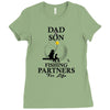 Dad And Son Fishing Partners For Life Ladies Fitted T-Shirt