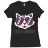 CHECK MEOWT CAT Ladies Fitted T-Shirt