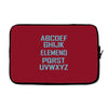 abc elemeno funny geek nerd book school teacher read spelling tee shir Laptop sleeve
