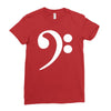 bass cleff funny Ladies Fitted T-Shirt