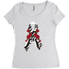 carcinoid cancer ribbon and rose Women's Triblend Scoop T-shirt