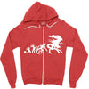 alien evolution   mens funny Zipper Hoodie
