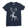 christmas deer Ladies Fitted T-Shirt