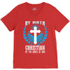 By Birth Christian By the Grace of God V-Neck Tee