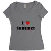 i love summer Women's Triblend Scoop T-shirt