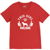 This Girl Loves Her Bulldog V-Neck Tee