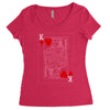 king of hearts playing card Women's Triblend Scoop T-shirt