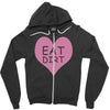 pink heart eat dirt ! t shirt   heart eat dirt graphic Zipper Hoodie