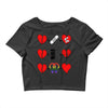 ls lesbian full heart Crop Top