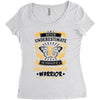 Never Underestimate the Strength of a Childhood Cancer Warrior Women's Triblend Scoop T-shirt