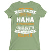 Super Cool Nana Of A Freaking Awesome Granddaughter Ladies Fitted T-Shirt