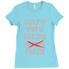 wish you were pizza Ladies Fitted T-Shirt