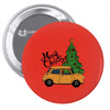 merry christmas car Pin-back button