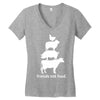 friends not food white Women's V-Neck T-Shirt