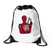 POP CORN DEAD Drawstring Bags