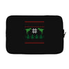 ugly dinosaur christmas Laptop sleeve