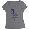 my cat was pight about you Women's Triblend Scoop T-shirt
