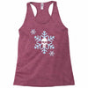 skull snowflakes alternative christmas jumper Racerback Tank