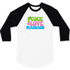 peace, love, massage 3/4 Sleeve Shirt