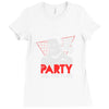 my girl wants to party all the time Ladies Fitted T-Shirt