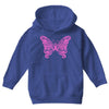 breast cancer butterfly Youth Hoodie