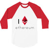 I Love Ethereum 3/4 Sleeve Shirt