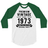 Premium Vintage Since 1973 Limited Edition Original Parts 3/4 Sleeve Shirt
