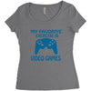 my favorite exercise is video games Women's Triblend Scoop T-shirt