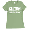 caution this vehicle Ladies Fitted T-Shirt