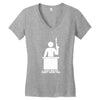i just did my first desk pop Women's V-Neck T-Shirt
