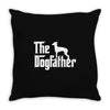 the dogfather italian greyhound white Throw Pillow