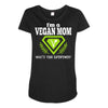 vegan mom's are superheroes! Maternity Scoop Neck T-shirt
