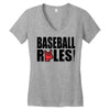 baseball rules Women's V-Neck T-Shirt