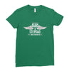 i have two titles dad and stepdad Ladies Fitted T-Shirt