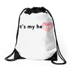 its my Heart Drawstring Bags