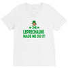 leprechauns made me do it V-Neck Tee