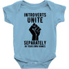 introverts unite separately in your own homes Baby Bodysuit