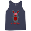 i love you bunny hare rabbit cupid couple kiss fun Tank Top