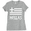 greece hellas greek flag Ladies Fitted T-Shirt