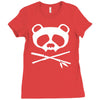 panda vampire skull Ladies Fitted T-Shirt