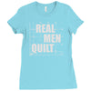 real men quilt Ladies Fitted T-Shirt