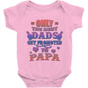 only the best dads get promoted to papa Baby Onesie