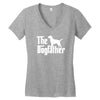 the dogfather labrador retriever white Women's V-Neck T-Shirt