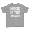 music is the answer Youth Tee
